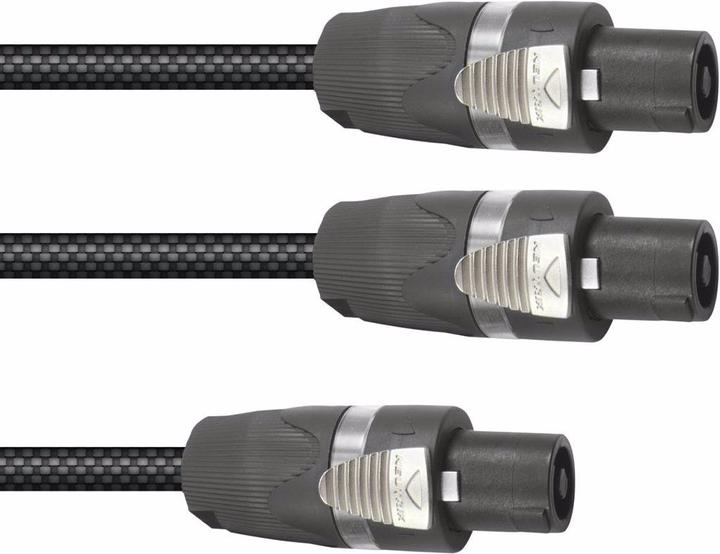 Adapterkabel Speakon/2xSpeakon 1m sw