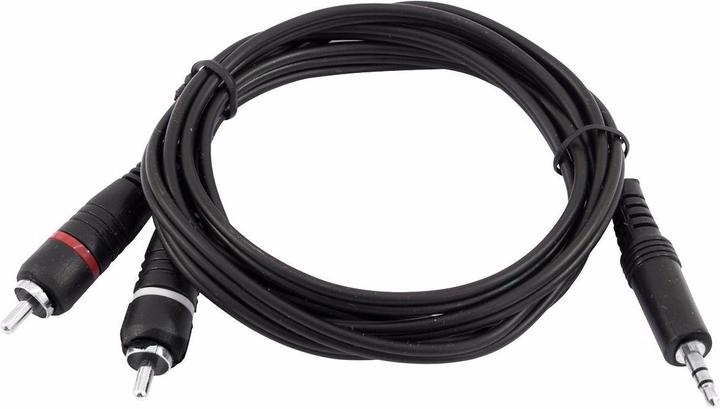 Actual product image Omnitronic Adapter cable 3.5 jack/2xCinch 1.5m bw (1.50 m, AUX cable, Cinch Cables)