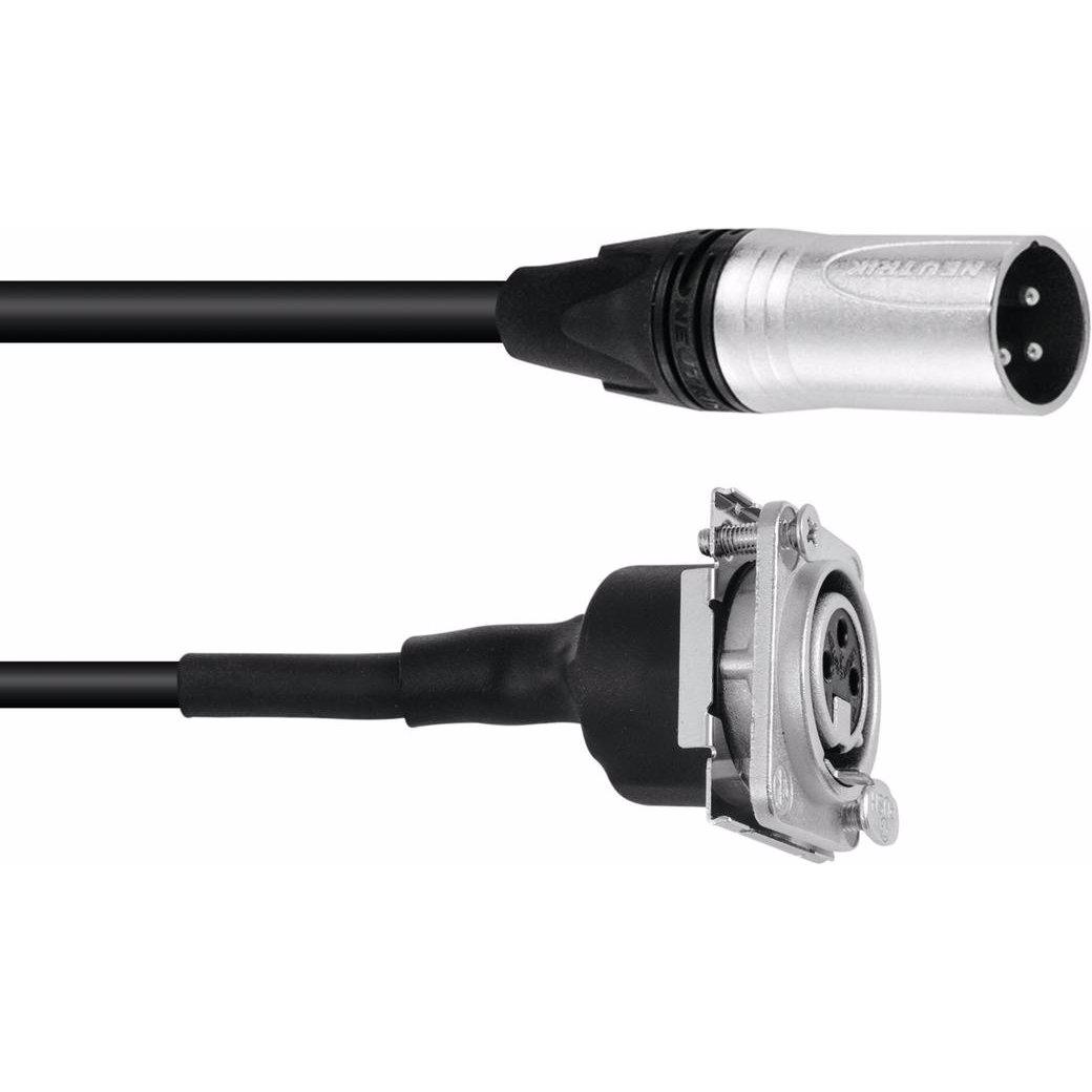 Psso Patch Kabel XLR(M)/XLR(F) EB 1m sw (1 m, XLR), Audio Kabel