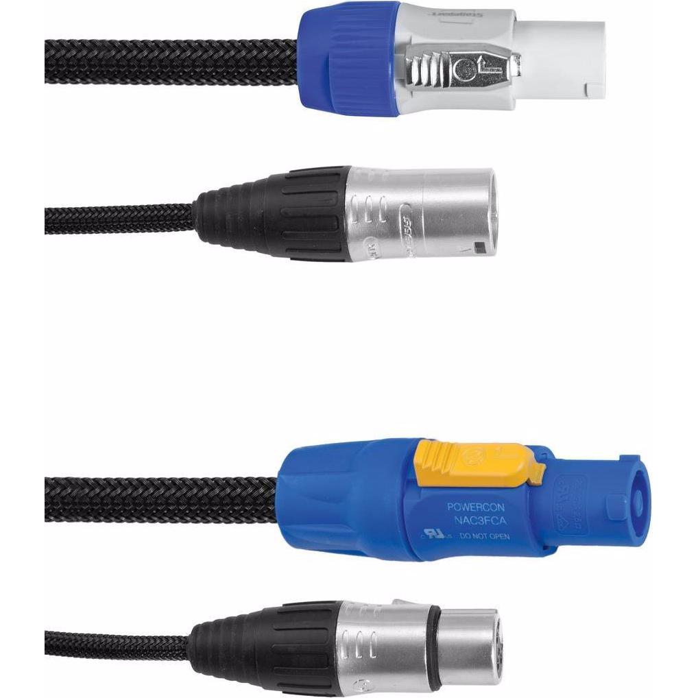 Eurolite Kombikabel DMX P-Con/3 Pin XLR 1,5m (1.50 m), Audio Kabel