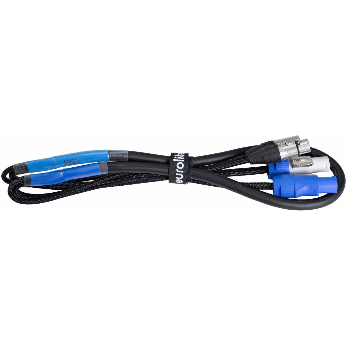 Thumbnail - Eurolite Kombikabel DMX P-Con/3 Pin XLR 1,5m (1.50 m), Audio Kabel
