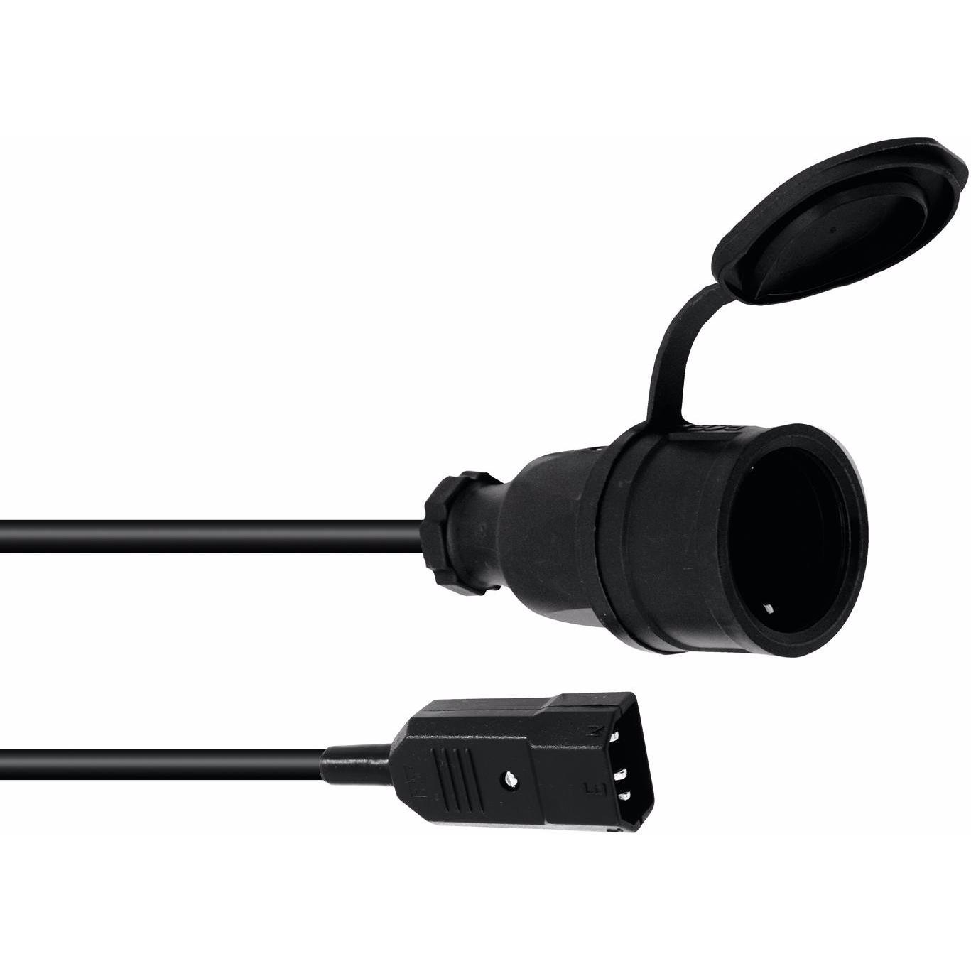 Omnitronic Adapterkabel Kaltgeräte/Schutzkontakt 1m (1 m), Audio Kabel