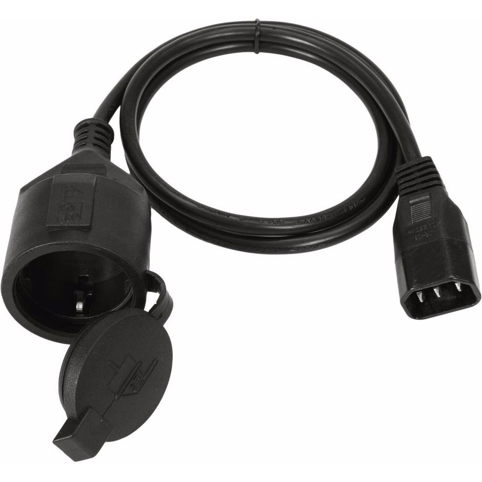 Thumbnail - Omnitronic Adapterkabel Kaltgeräte/Schutzkontakt 1m (1 m), Audio Kabel