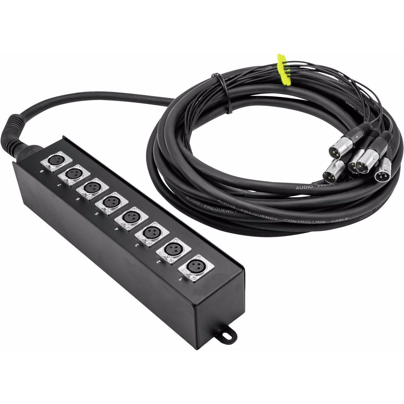 Omnitronic Multicore Stagebox MUS-810 8IN 10m (10 m, Multicore), Audio Kabel