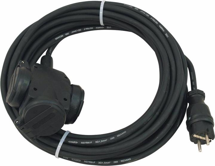 Immagine prodotto Psso Estensione 3x1,5 10m 3-fold bw (10 m, CEE 7/3, CEE 7/4, CEE 7/5)