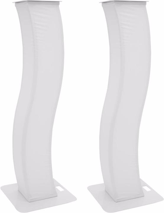 Eurolite 2x Stage Stand 150cm geschwungen inkl. Cover und Tasche, weiss
