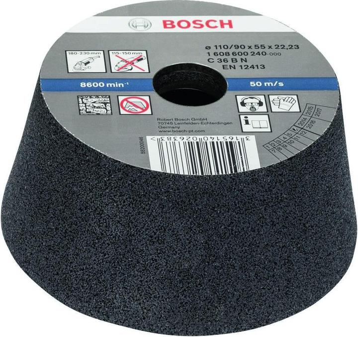 Produktbild Bosch Professional Zubehör PRO Metal Konischer Schleiftopf, 90 x 110 x 55 mm, G30 (36)