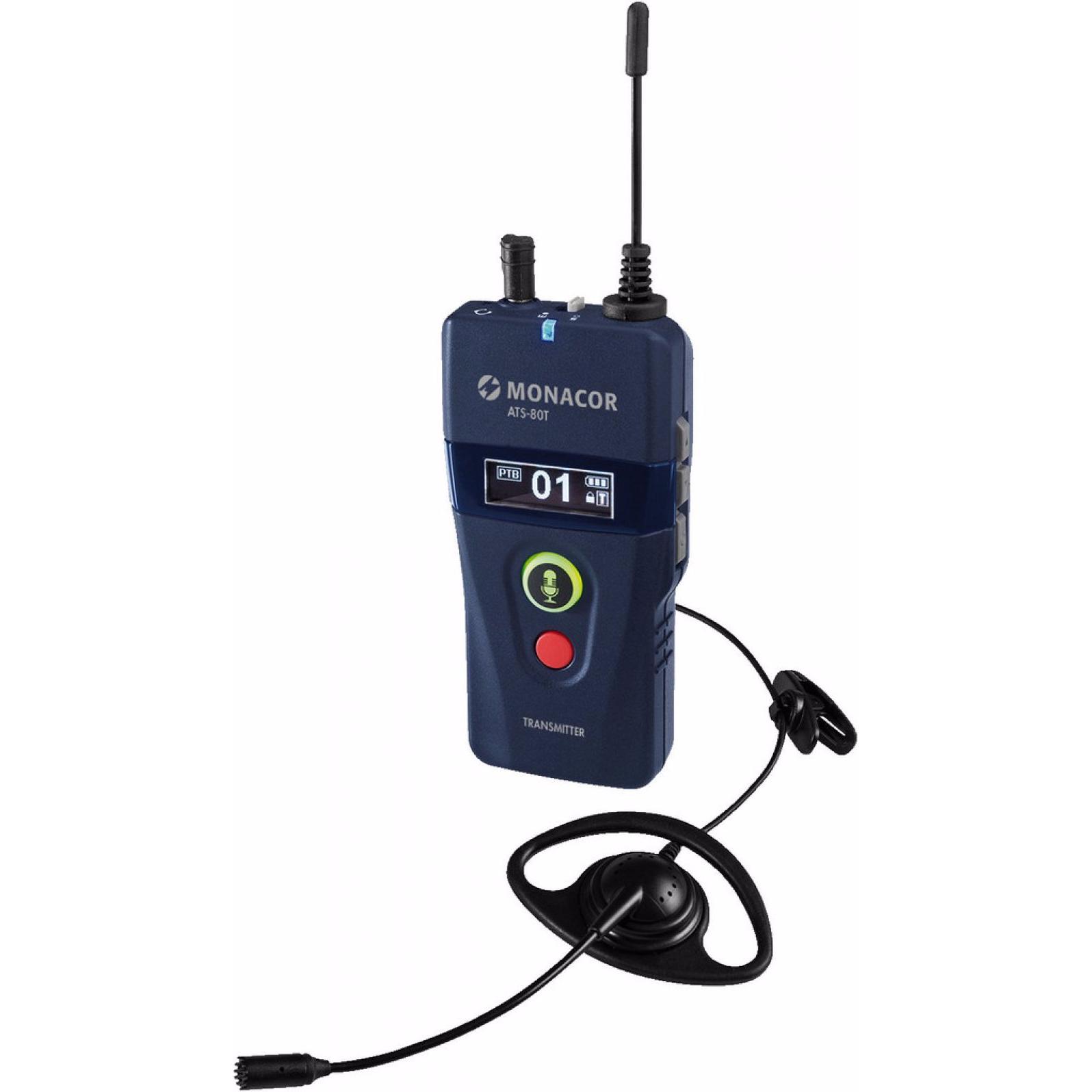 Monacor Sender, Digital,42 Kanal, 823-832 und 863-865 MHz (0.10 km), Walkie-Talkie