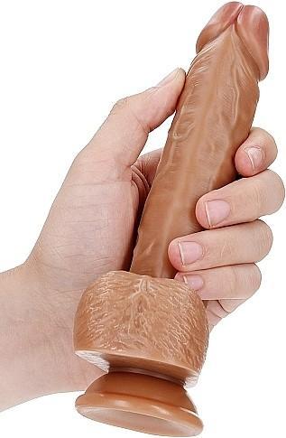 Image du produit RealRock Dildo with Balls and Suction Cup - 7"/ 18 cm