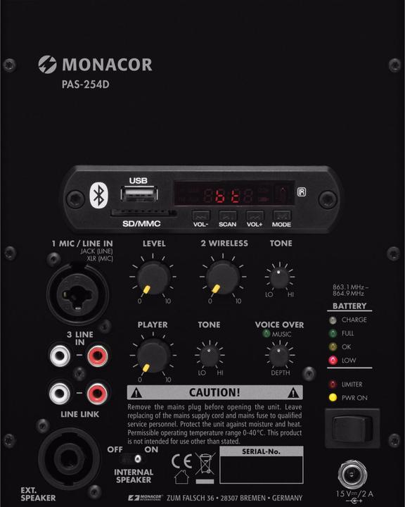 Produktbild Monacor Prozessions-Anlage, Akkubetrieb (1x 70 W)