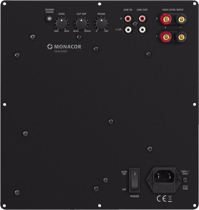 Monacor Subwoofer Active Module, 500 Watt, Digital Class D