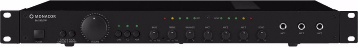 Actual product image Monacor Stereo Mixer Amplifier, 3xIn 3Mik 2x25W, 1U
