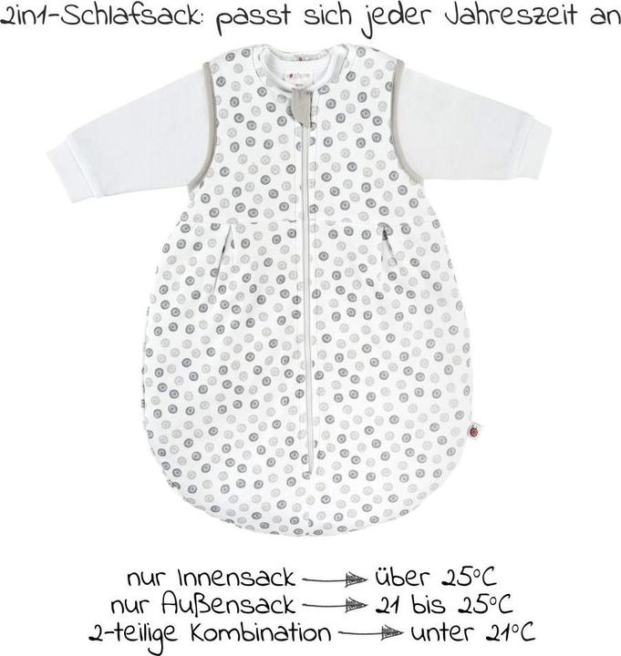 Immagine prodotto Coconette Sacchi a pelo Set di sacchi a pelo da 2 pezzi - Circle White Grey - (Invernale)