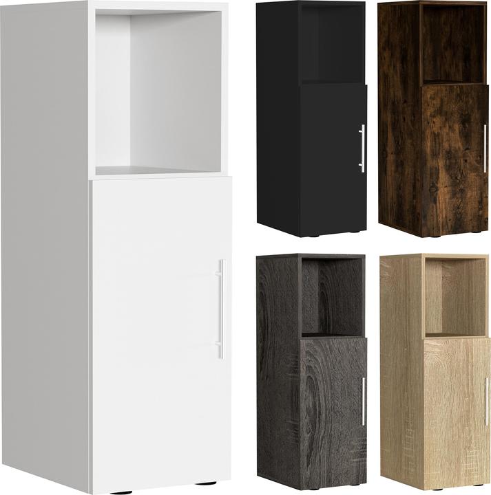 Produktbild VCM Nachtschrank | Masse ca. H. 90 x B. 30 x T. 35 cm | Beistelltisch mit Drehtühr | Nachttisch - Narila (30 x 35 x 90 cm)