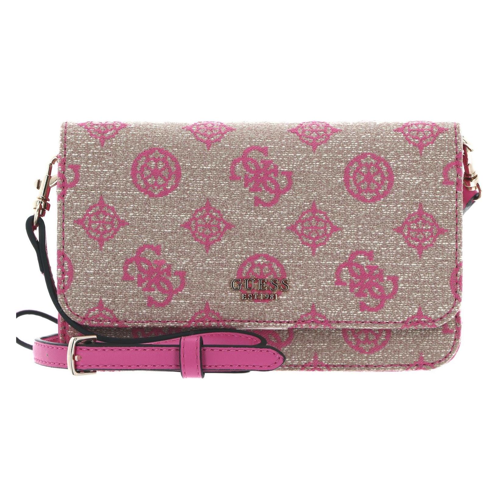 Guess, Damen, Handtasche, Loralee Xbody Flap Organizer, Pink