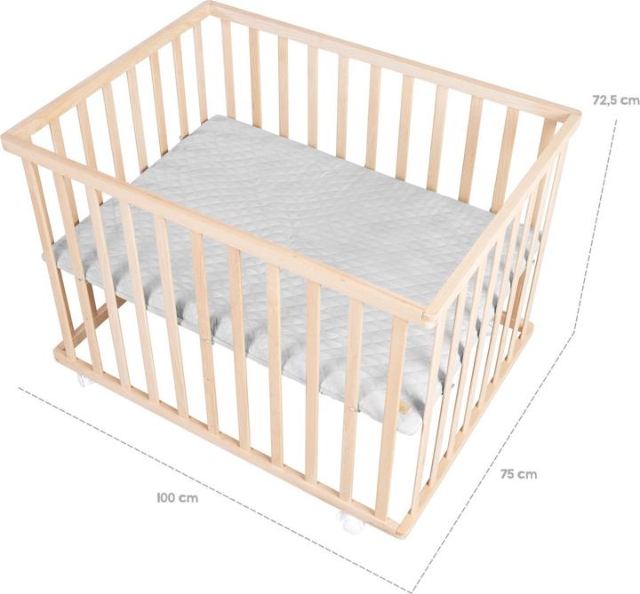 Produktbild Roba Laufgitter 100x75 Style grau (73 cm, 98.50 cm)