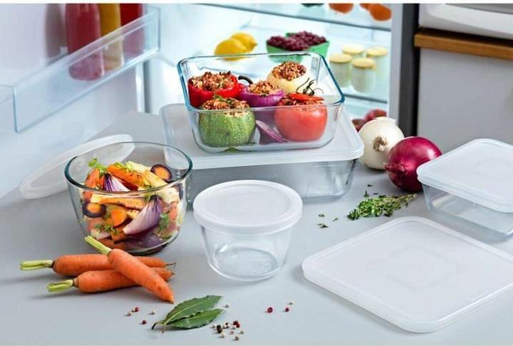 Produktbild Pyrex - Cook & Freeze Schaal met Deksel Set van 8 Stuks - Transparant/Wit