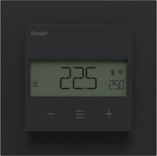 Produktbild Heatit Z-Temp3 Batteriebetriebenes Thermostat 800er Serie (Schwarz Matt)