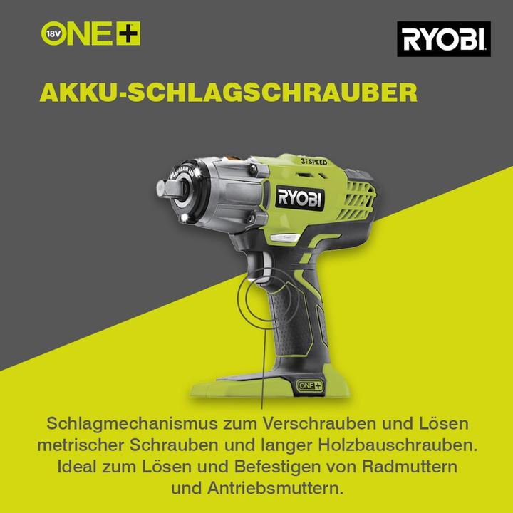 Image du produit Ryobi R18IW3-0 Un (Clé à chocs)