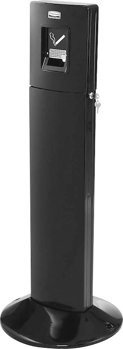Rubbermaid Pedestal ashtray Metropolitan, aluminum, with 6 L inner bucket, for outdoor use
