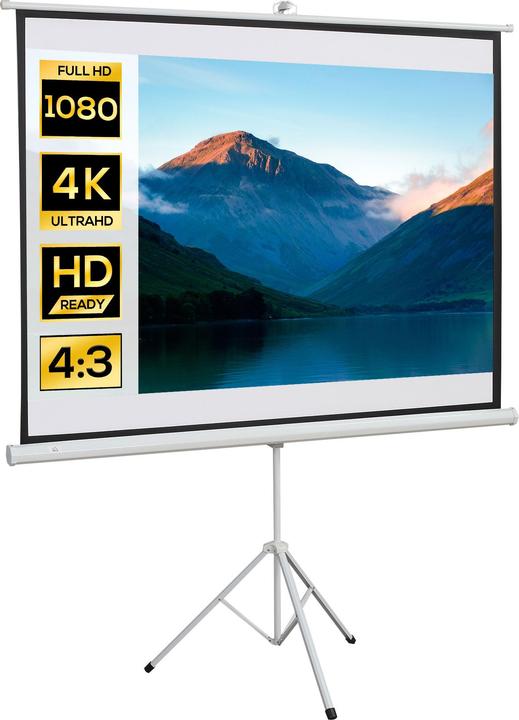 Homcom Beamer Leinwand Kunststoff, Metall Weiss (4:3)
