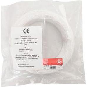 Rs Pro, Kabelleitung, Einzeladerleitung 0,05 mm², 30 AWG 100m Wei (100 m)