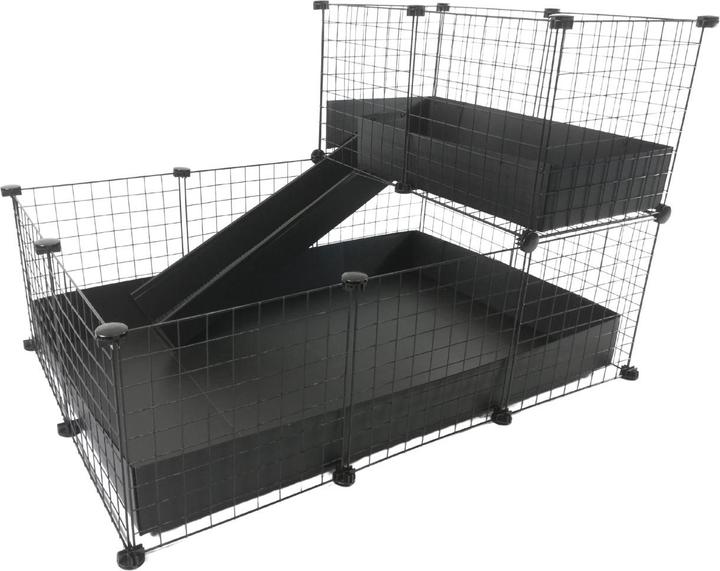 C&C Modular cage 3x2 + Loft 2x1 + black Ramp