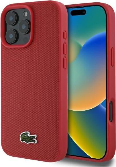 Actual product image Lacoste LCHMP16LPVCR iPhone 16 Pro 6.3" czerwony/red hardcase Iconic Petit Pique MagSafe (Apple iPhone 16 Pro)