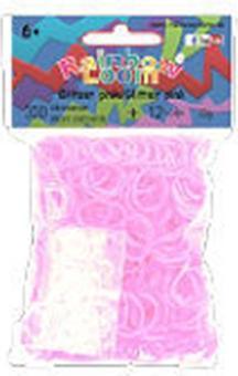 Rainbow Loom Silicone bands glitter pink (300 pcs.)