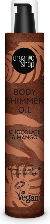 Actual product image Organic Shop Body Shimmer Oil Chocolate & Mango 100ml (Body oil, 100 ml)