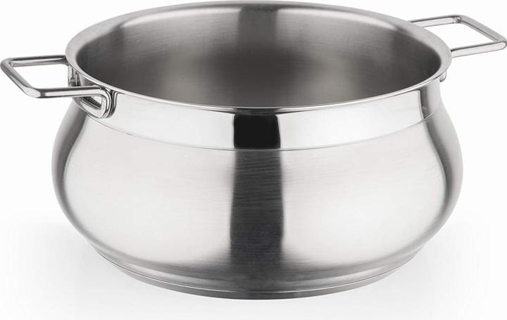 Actual product image Barazzoni Belly 1810 stainless steel battery steel 5 pieces 5 pieces (Pot, Stainless steel)