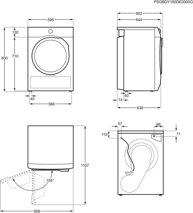 Produktbild Electrolux EW6H28G Wärmepumpentrockner 8 (8 kg, Rechts)