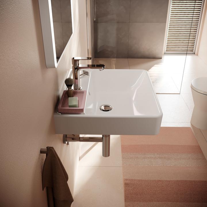 Produktbild hansgrohe Xanuia Q Waschtisch, 1 Hahnloch, mit Überlauf, 550x480mm, weiss (480 mm, 550 mm)