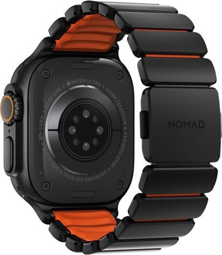 Actual product image Nomad Spartan Band Black Titanium Ultra Orange 49mm (FKM, Titanium, Titanium)
