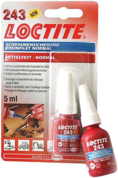 Image du produit Loctite Serrure à vis 243 (5 g, 5 ml)