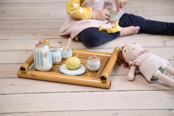 Actual product image Sebra Toy tea set from wood