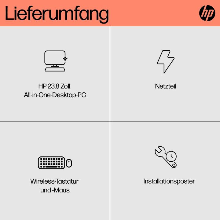 Produktbild HP AIO 24-cr0009ng (AMD Ryzen 3 7320U, 8 GB, 0.51 TB)