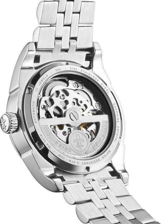 Actual product image Thomas Sabo WA0416-201-201 Unisex Automatik mit Lilienemblem 36mm 5ATM (Analogue wristwatch, 36 mm)