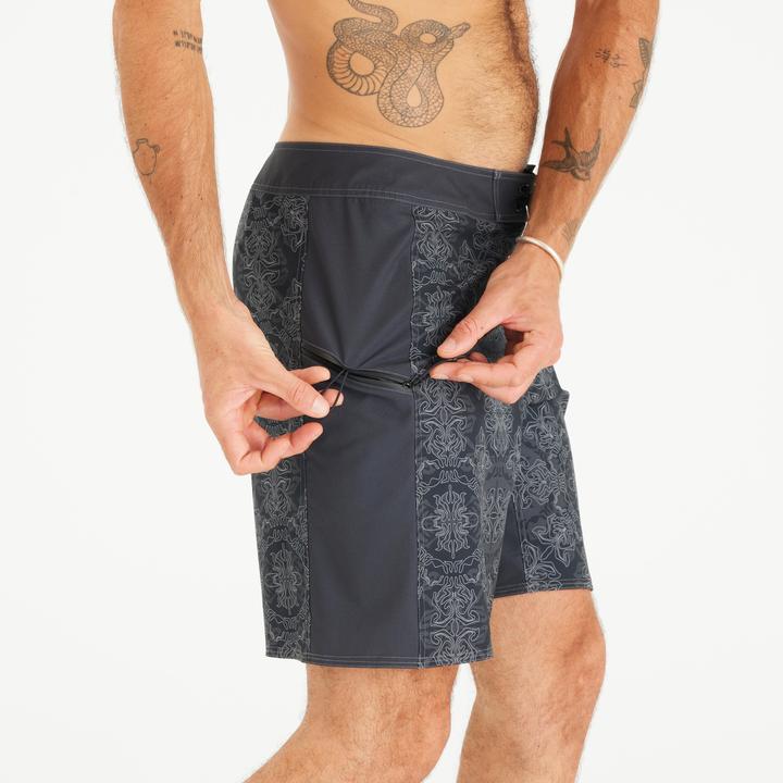 Produktbild Olaian Boardshorts Herren lang 500 Arch Scarabia 19" schwarz (46)