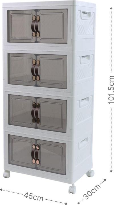 Actual product image Hermex Modul-Set 45 Faltbox Vorratsschrank 1 Basis 3 Erweiterungen