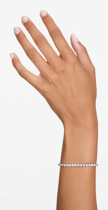 Produktbild Swarovski Matrix Tennis Armband Rundschliff Weiss (16.50 cm, Swarovski Metall)