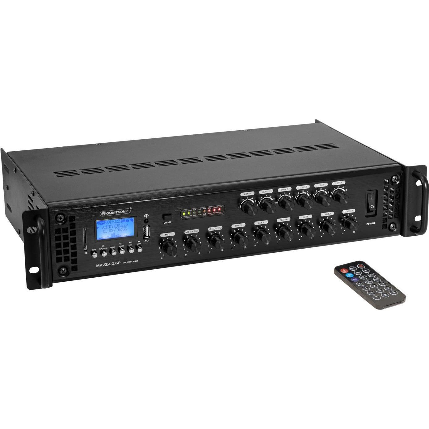 Omnitronic MAVZ-60.6P ELA-Mischverstärker, Stereoverstärker