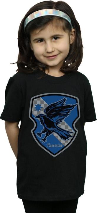 Actual product image Girls Ravenclaw Crest Flat Cotton T-Shirt (152, 158)