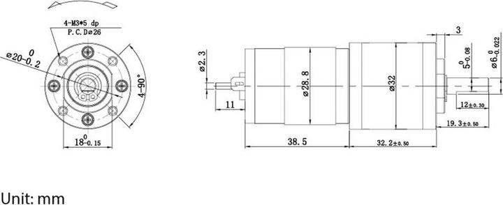 Image du produit Tru Components Gleichstrom-Getriebemotor TC-NPG240408 TC-13609512 24 V/DC 0.5 A