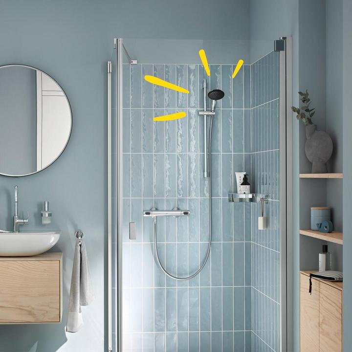 Actual product image Grohe Vitalio Start 110 QuickFix hand shower, intelligent spray diverter, Watersaving Plus, 2 spray types (2 Beam types, 5.60 l/min)