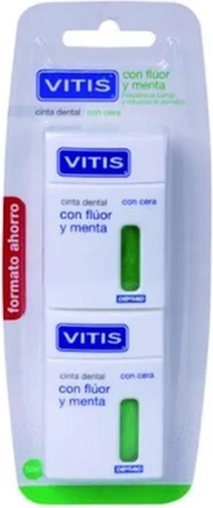 Vitis Dental Tape with Fluoride and Mint 2x50m (50 m)