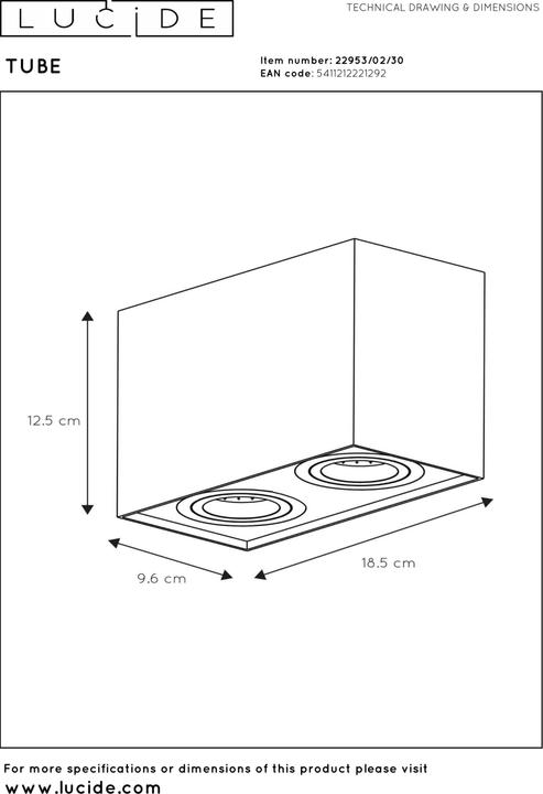 Produktbild Lucide Tube (GU10)