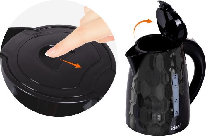 Produktbild Ideal Wasserkocher 1 8 l Leistung 1500 W glänzend schwarz (1.80 l)