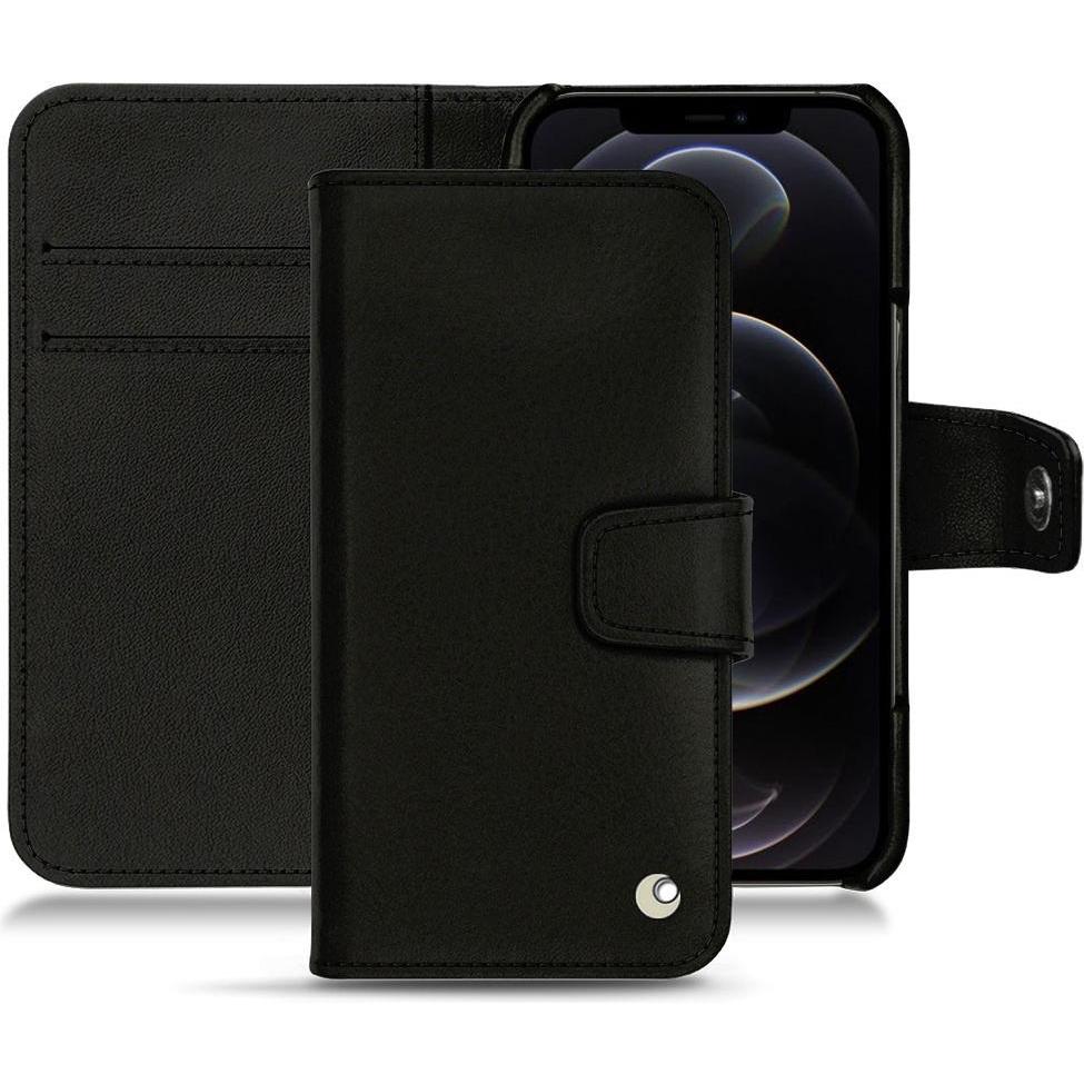 Noreve Lederschutzhülle Wallet (Apple iPhone 12 Pro), Smartphone Hülle, Schwarz