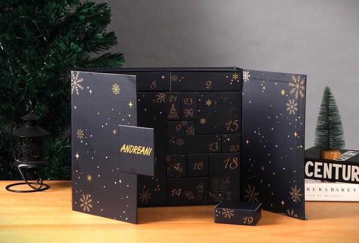 Produktbild Andreani Adventskalender Süsswasserperlen goldfarbig